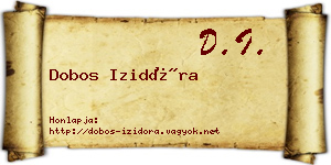 Dobos Izidóra névjegykártya